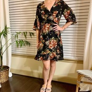 Floral Wrap Dress